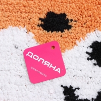 Коврик Доляна «Корги», 50×40 см, цвет оранжевый Коврик Доляна «Корги», 50×40 см, цвет оранжевый