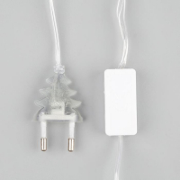 Гирлянда &laquo;Нить&raquo; 5 м с насадками &laquo;Клубки голубые&raquo;, IP20, прозрачная нить, 20 LED, свечение белое, 220 В