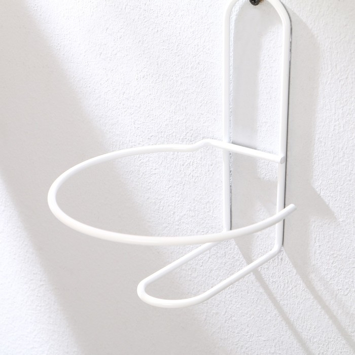 Подвес для кашпо, настенный, d = 16 см, белый, &laquo;Одиночка&raquo;