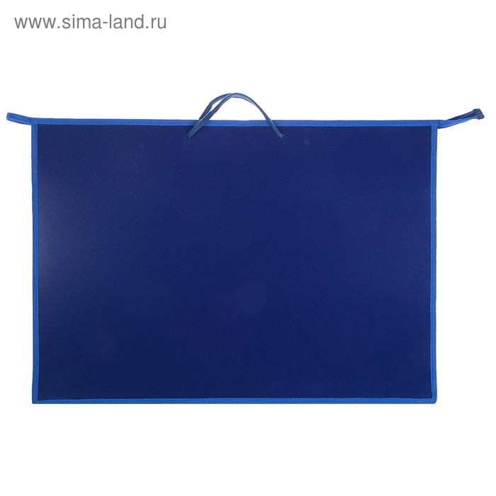 Папка для чертежей и рисунков А2, 650 х 480 х 50 мм, 0.9 мм, с ручками, пластиковая, молния сверху, Оникс, ПР 2, тёмно-синяя Папка для чертежей и рисунков А2, 650 х 480 х 50 мм, 0.9 мм, с ручками, пластиковая, молния сверху, Оникс, ПР 2, тёмно-синяя