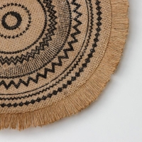 Салфетка сервировочная на стол Доляна «Африка», d=30 см, цвет чёрный Салфетка сервировочная на стол Доляна «Африка», d=30 см, цвет чёрный