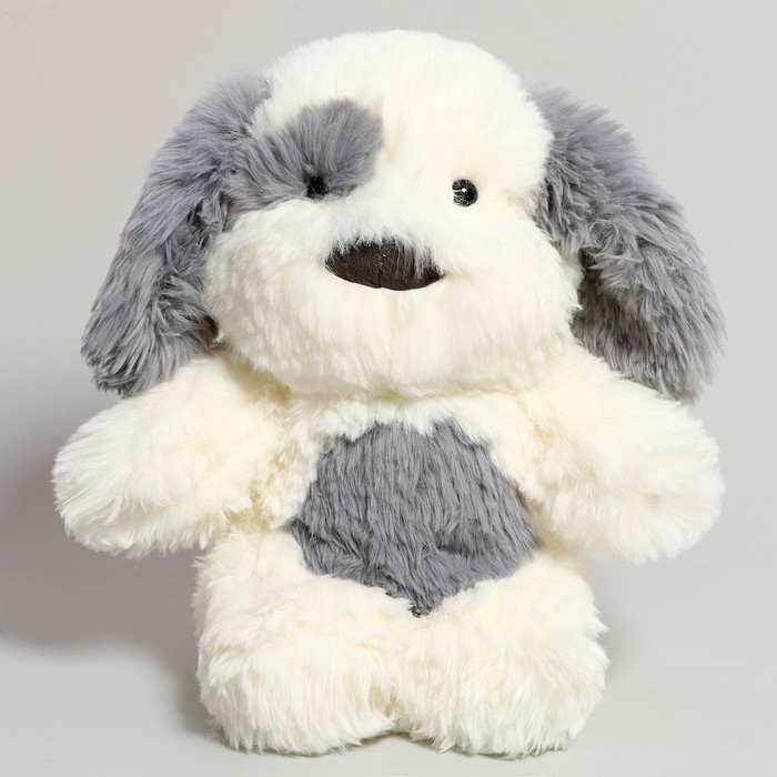 Мягкая игрушка «Собачка», 32 см, плюшевый, цвет белый, серый Мягкая игрушка «Собачка», 32 см, плюшевый, цвет белый, серый