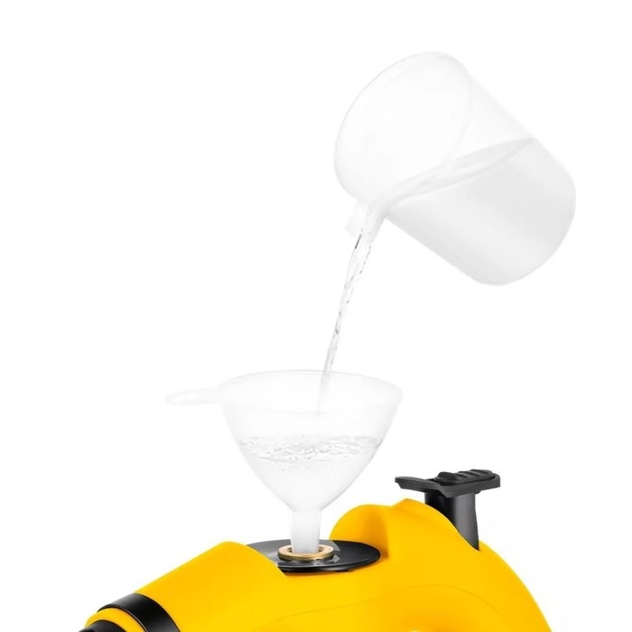 Пароочиститель Kitfort KT-9193-3, 1050 Вт, 0.35 л, 30 г/мин, нагрев 3 мин, чёрно-жёлтый