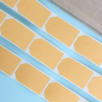 Наклейки крафт  в рулоне "Бирка",500 шт,5 х 3 см