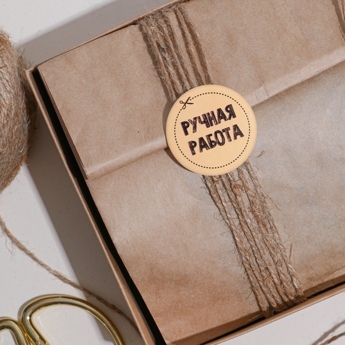 Наклейки для бизнеса &laquo;Ручная работа&raquo;, 4 х 4 см - 50 шт.