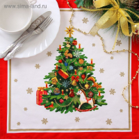 Набор столовый "Новогодняя сказка", скат.145х175см +/-3см с ГМВО, салф.40х40см-8 шт, хл100%