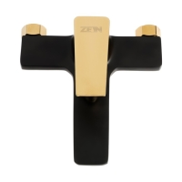 Смеситель для ванны ZEIN Z3890, однорычажный, лейка 5 режимов, шланг, держатель, черный/gold 99322 Смеситель для ванны ZEIN Z3890, однорычажный, лейка 5 режимов, шланг, держатель, черный/gold 99322