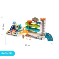 Парковка-автотрек &laquo;Город&raquo;, с 6 машинами, свет и звук, работает от батареек