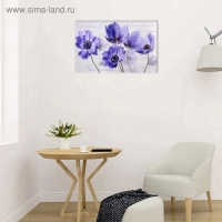 Картина-холст на подрамнике "Цветы" 60х100 см