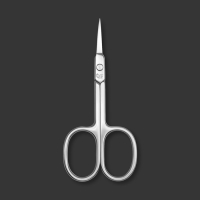 Ножницы маникюрные &laquo;Premium&raquo;, для кутикулы, загнутые, узкие, 9,3 см, на блистере, цвет серебристый