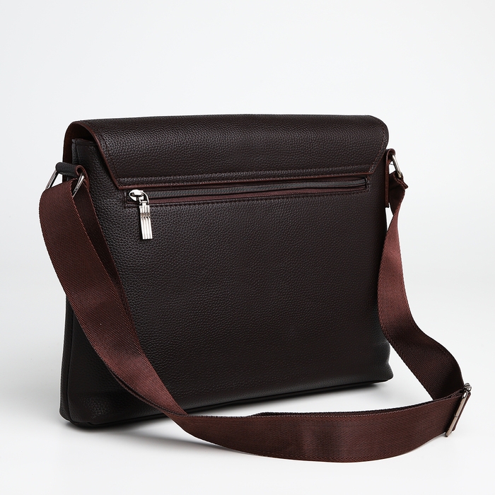 Сумка мужская деловая TEXTURA, длинный ремень, цвет коричневый Сумка мужская деловая TEXTURA, длинный ремень, цвет коричневый