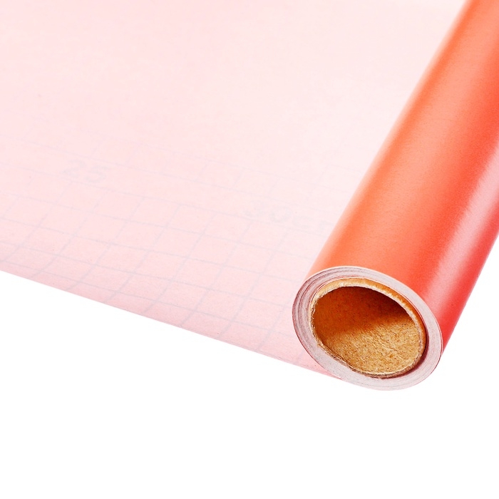 Пленка самоклеящаяся, ярко-оранжевая, 0.45 х 3 м, 8 мкр