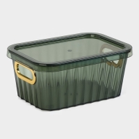 Контейнер для хранения с крышкой &laquo;Грани&raquo;, 18&times;13&times;8 см, цвет МИКС