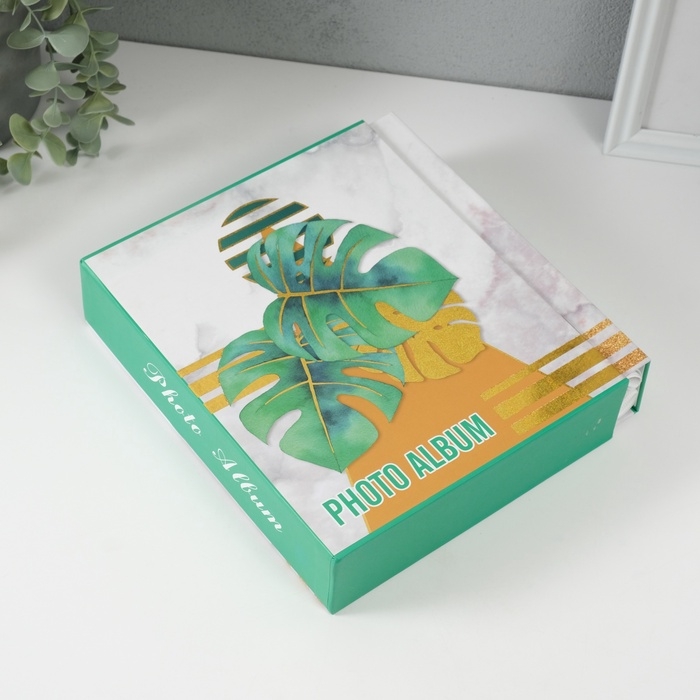 Фотоальбом на 80 фото 10х15 см "Папоротник" в коробке 23х19х5 см