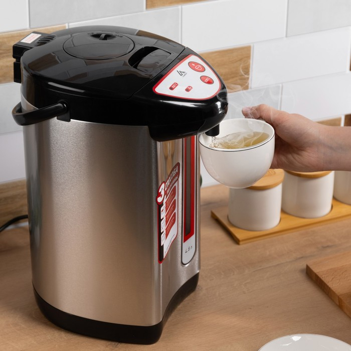 Термопот Luazon LET-4001, 750 Вт, 4.8 л, 3 способа подачи воды, серый Термопот Luazon LET-4001, 750 Вт, 4.8 л, 3 способа подачи воды, серый