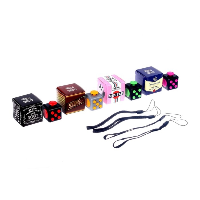 Фиджет кубик антистресс &laquo;100% спокойствие&raquo;, МИКС, в шоубоксе