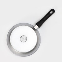 Сковорода алюминиевая, d=24 см, стеклянная крышка, съёмная ручка, цвет серый Сковорода алюминиевая, d=24 см, стеклянная крышка, съёмная ручка, цвет серый