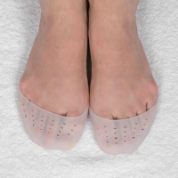 Подследники на пальцы ног, дышащие, силиконовые, 9 &times; 9 см, пара, цвет белый