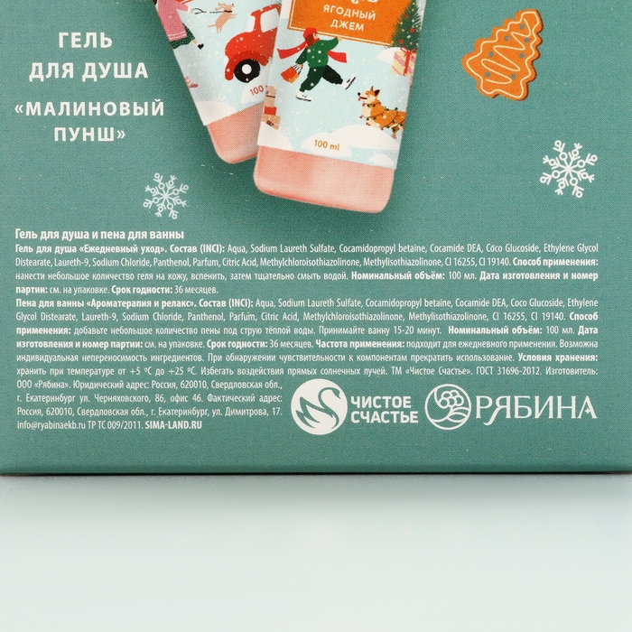 Подарочный набор косметики &laquo;Уютной зимы!&raquo;, гель для душа и пена для ванны, 2 х 100 мл, Новый Год