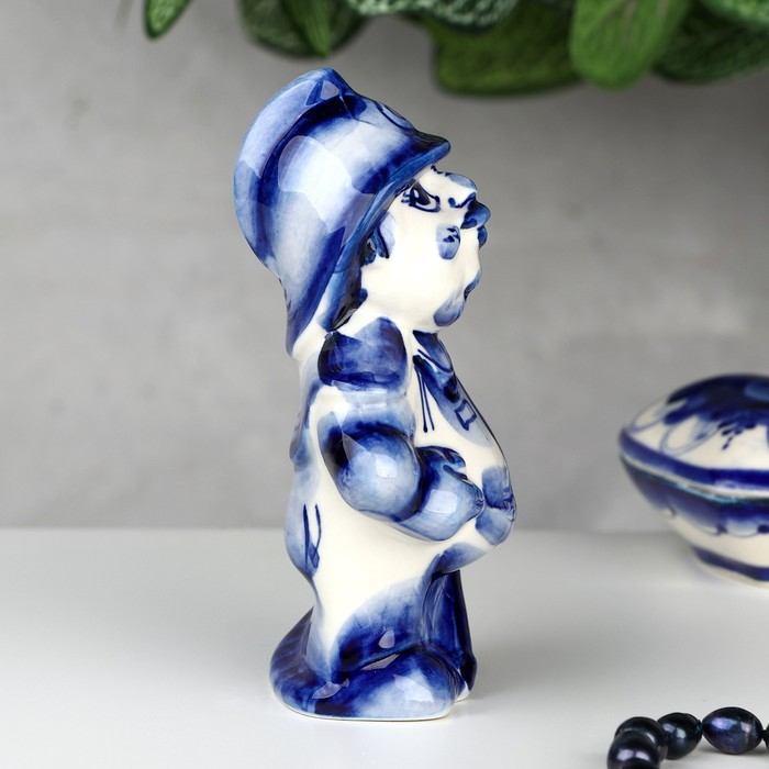 Сувенир &laquo;Пожарный&raquo;, 12 см, гжель