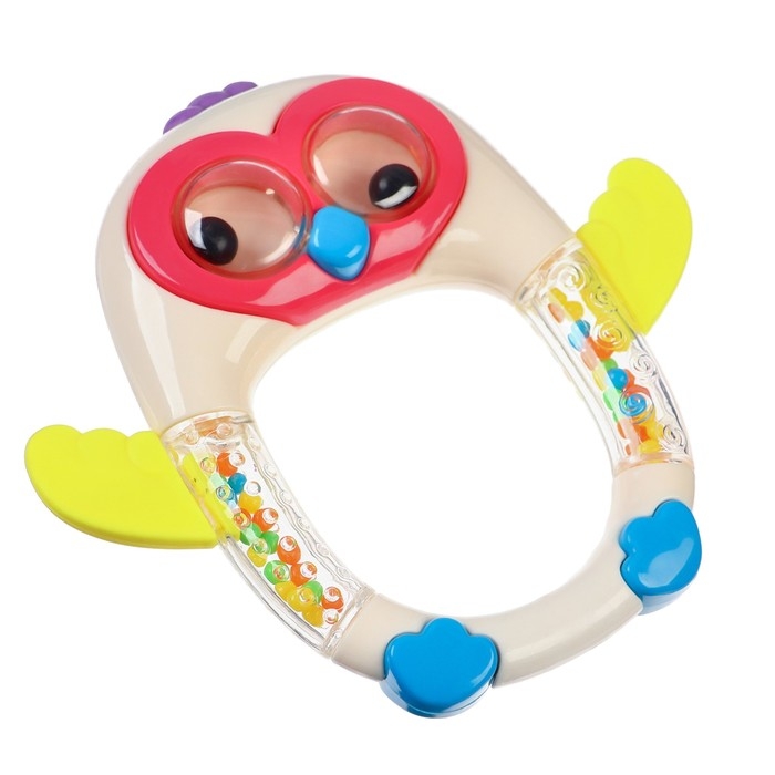 Погремушка &laquo;Совенок&raquo;, с эластичными элементами, цвет МИКС