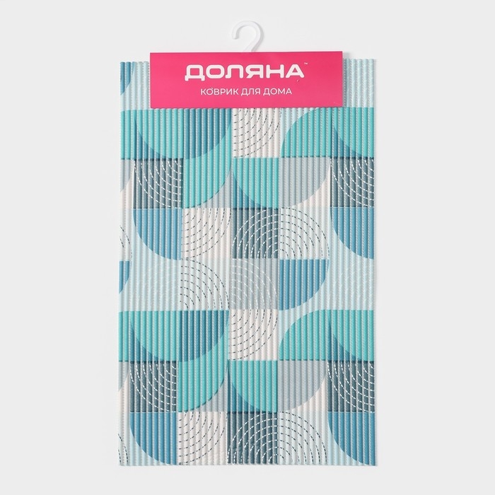 Коврик для дома Доляна &laquo;Пауль&raquo;, 40&times;65 см, цвет бирюзовый