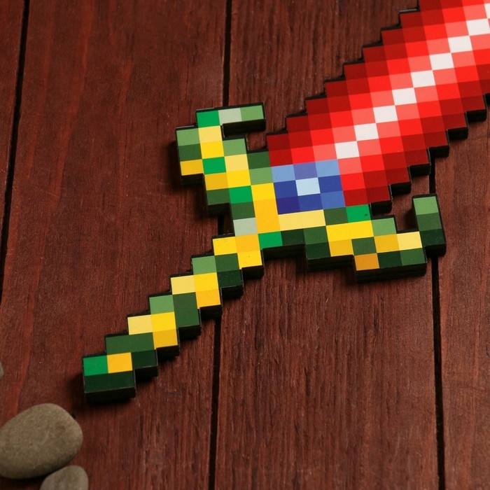 Сувенир деревянный Меч тёмного эльфа "Пиксель",  37 см МИКС