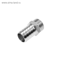 Штуцер "CTM", 1/2" х 18 мм, наружная резьба, никелированная латунь Штуцер "CTM", 1/2" х 18 мм, наружная резьба, никелированная латунь