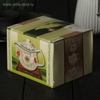 Чайник керамический заварочный «Виньетки», 350 мл, металлическое сито, цвет зелёный Чайник керамический заварочный «Виньетки», 350 мл, металлическое сито, цвет зелёный