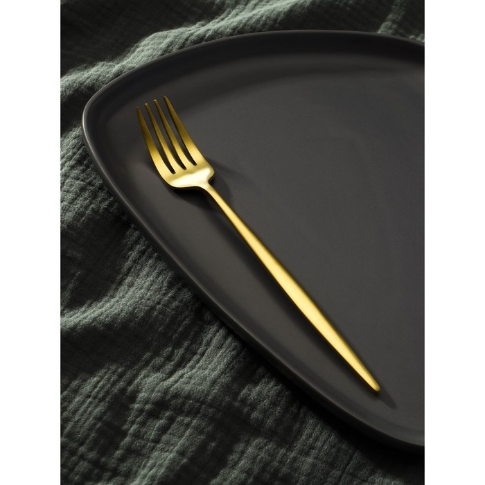 Вилка столовая из нержавеющей стали Magistro &laquo;Оску базис&raquo;, h=20,5 см, цвет золотой