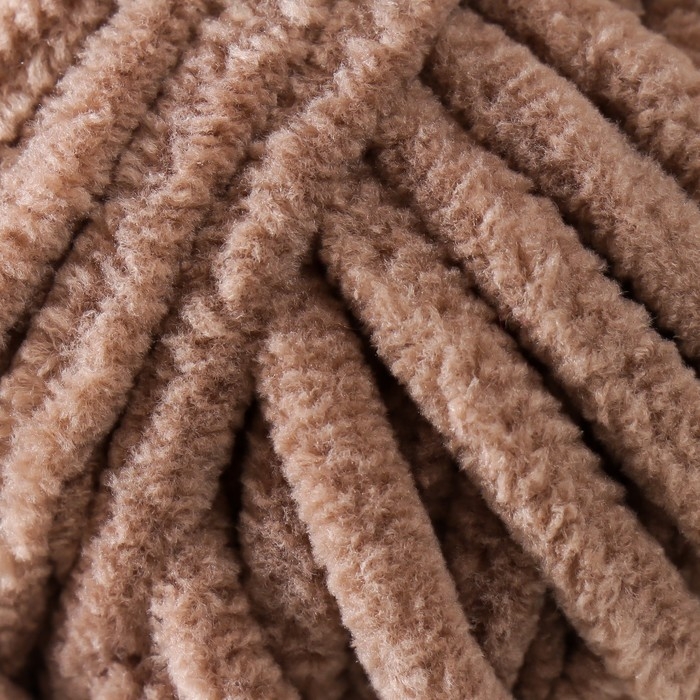 Пряжа "Velluto" 100% микрополиэстер 68м/100гр (329 табачно-коричневый)