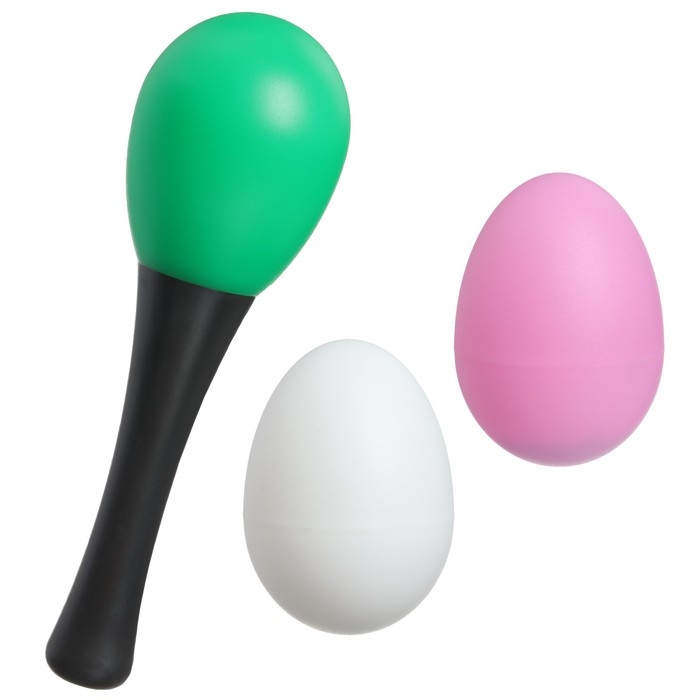 Набор погремушек «Перкуссионный маракас, 2 яичка», шейкеры, цвет МИКС, Крошка Я Набор погремушек «Перкуссионный маракас, 2 яичка», шейкеры, цвет МИКС, Крошка Я