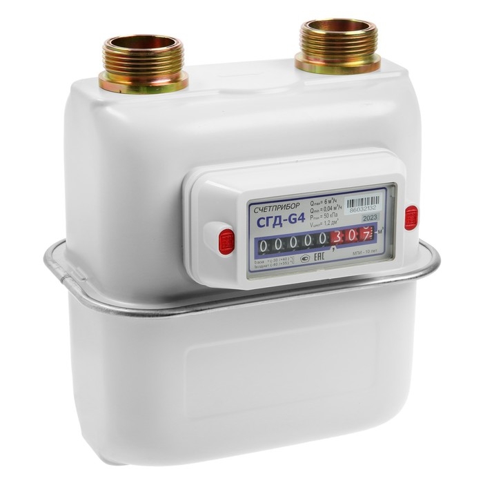 Счетчик газа Счетчик газа "СЧЕТПРИБОР" СГД-4, 1 1/4", левосторонний