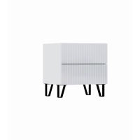 Тумба прикроватная Оливия, 500х442х530, Белый/Белый глянец