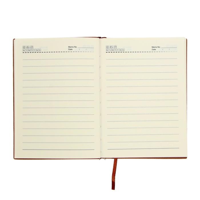 Ежедневник недатированный А6, 100 листов в линейку, обложка пвх, МИКС Ежедневник недатированный А6, 100 листов в линейку, обложка пвх, МИКС