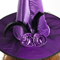 Карнавальная шляпа &laquo;Ведьмочка&raquo;, с фатой, р-р. 56-58, цвет сиреневый