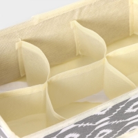 Органайзер для хранения белья Доляна «Ромбы», 8 ячеек, 28×14×10 см, цвет серый Органайзер для хранения белья Доляна «Ромбы», 8 ячеек, 28×14×10 см, цвет серый