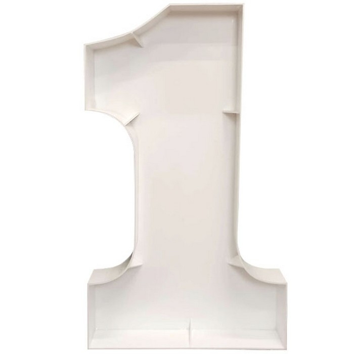 Каркас для аэромозаики &laquo;Цифра 1&raquo;, Белый, 100 см, 1 шт.