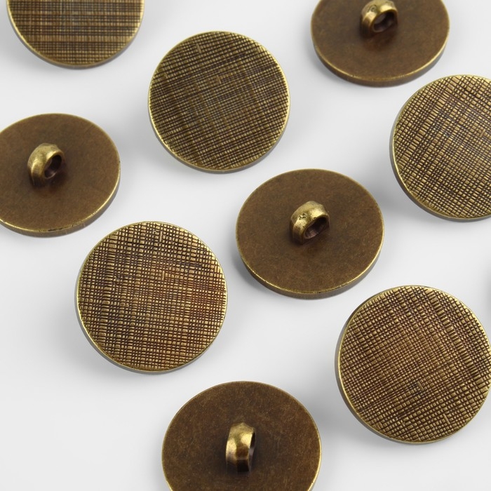 Набор пуговиц на ножке, d = 25 мм, 10 шт, цвет бронзовый Набор пуговиц на ножке, d = 25 мм, 10 шт, цвет бронзовый