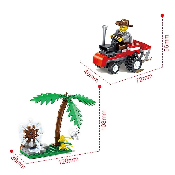Конструктор Ферма &laquo;Трактор&raquo;, 106 деталей