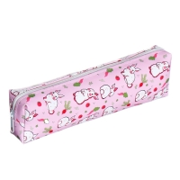 Пенал школьный на молнии Calligrata "Кролики", розовый Пенал школьный на молнии Calligrata "Кролики", розовый