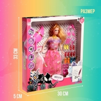 Кукла-модель «Анжелика» с набором платьев,обувью и аксессуарами, МИКС Кукла-модель «Анжелика» с набором платьев,обувью и аксессуарами, МИКС