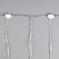 Умная гирлянда «Бахрома» 2 × 0.4 м роса, IP20, серебристая нить, 99 LED, пульт ДУ, приложение, свечение RGB, USB Умная гирлянда «Бахрома» 2 × 0.4 м роса, IP20, серебристая нить, 99 LED, пульт ДУ, приложение, свечение RGB, USB