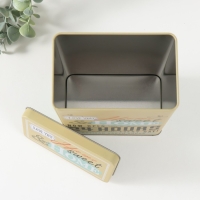 Шкатулка металл прямоугольная "Дом, милый дом" 7,8х12,2х18,6 см