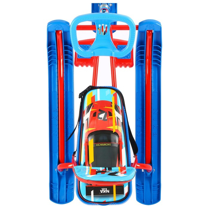 Снегокат &laquo;Тимка спорт 4-1 Sportcar&raquo;, со спинкой и ремнём безопасности, цвет красный/синий