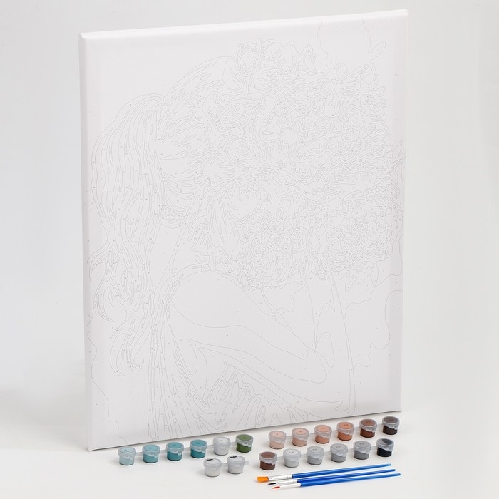 Картина по номерам на холсте с подрамником &laquo;Букет белых пионов&raquo;, 40 х 50 см