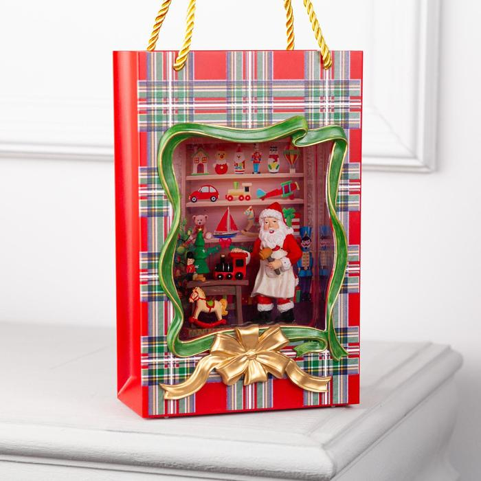 Светодиодная фигура «Пакет с Дедом Морозом» 15 × 23 × 7 см, пластик, батарейки ААх3 (не в комплекте), USB, свечение тёплое белое Светодиодная фигура «Пакет с Дедом Морозом» 15 × 23 × 7 см, пластик, батарейки ААх3 (не в комплекте), USB, свечение тёплое белое