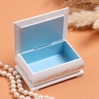 Шкатулка &laquo;Нежные пионы&raquo;, белая, 6&times;9 см, лаковая миниатюра