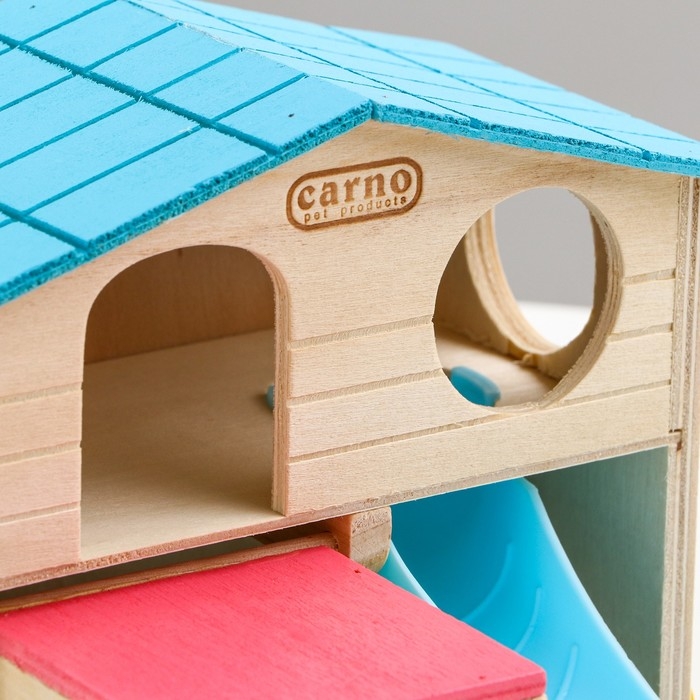 Дом для грызунов с горкой, дерево 17,2 х 15,8 х 16,2 см Дом для грызунов с горкой, дерево 17,2 х 15,8 х 16,2 см