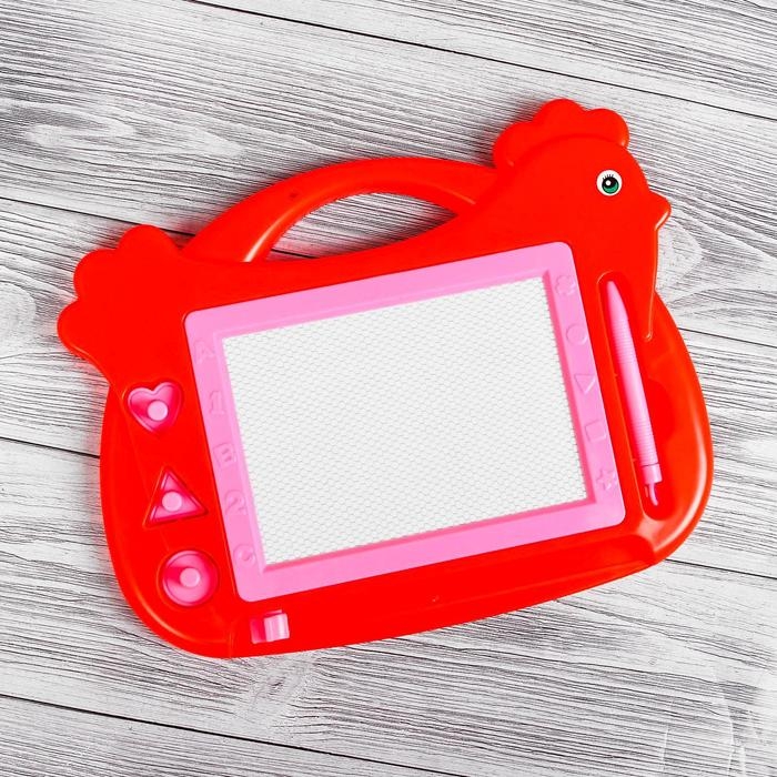 Доска магнитная &laquo;Курочка&raquo;, 3 печати, чёрная крошка, цвета МИКС